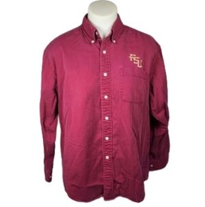 Vesi Sportswear Florida State Seminoles Maroon Button-Down Shirt Sz Lg